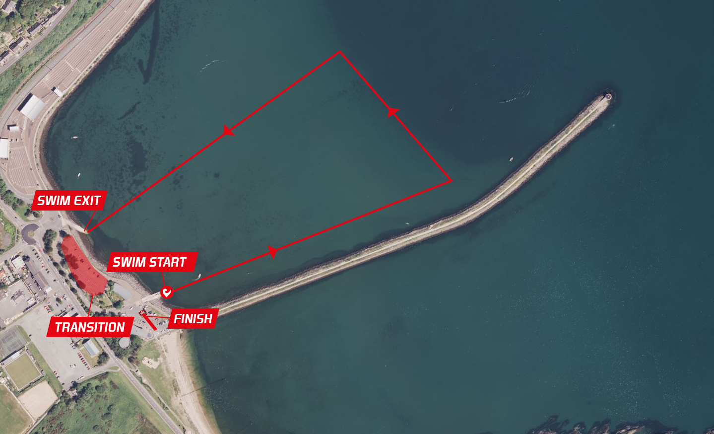 The Wales Triathlon Swim Course